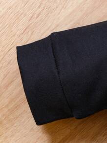 SHEIN 男嬰花和標語圖案運動衫