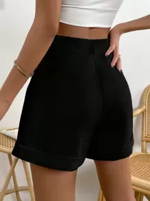 Chiquease 高腰拼接細節短褲