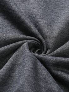 Manfinity Homme 男士素色T恤和腰部抽繩短褲 - 灰色 - 查看 8