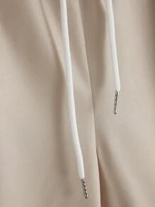 Manfinity RSRT Men Striped Trim Shirt & Drawstring Waist Shorts - Apricot - View 3