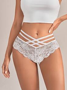 5pack Floral Lace Panty Set Lingerie - Multicolor - View 7