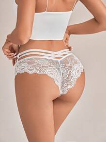 5pack Floral Lace Panty Set Lingerie - Multicolor - View 8