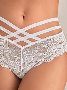 5pack Floral Lace Panty Set Lingerie - Multicolor - View 9
