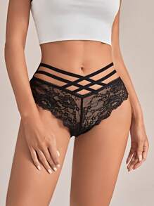 5pack Floral Lace Panty Set Lingerie - Multicolor - View 10