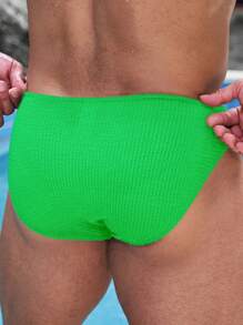 Manfinity KASUA Men Solid Swim Brief - Mint Green - View 2