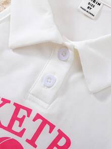 Bộ hai mảnh Gái Nút Xếp li Lá thư Giải trí - Nhiều màu - Xem 6