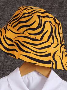 SHEIN Bộ thời trang bé trai Nút phía trước Hoạt hình Sọc ngựa vằn Giải trí - Nhiều màu - Xem 8