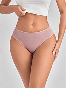 4 piezas Bragas unicolor de canalé