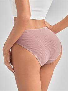 4 piezas Bragas unicolor de canalé