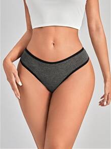 4 piezas Bragas unicolor de canalé