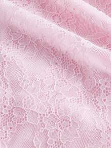 SHEIN MOD Áo thun nữ Bất đối xứng cắt màu trơn Giải trí - Màu Hồng baby - Xem 4