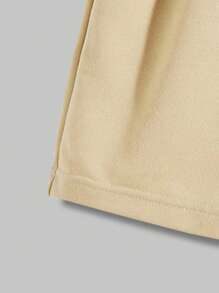 Manfinity Homme Men Expression Print Drawstring Waist Shorts - Khaki - View 3
