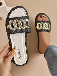 Dây chuyền nữ trang trí cầu trượt đơn, cầu trượt thời trang mùa hè - màu đen - Xem 1