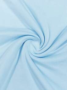 SHEIN Sports 字母图案短款运动背心 修身衬衫 运动背心 - 藍色 - 查看 4