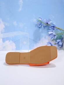 Women's Flat Slippers,New Summer Open Toe Strap Sandals,Beach Wear - Orange - View 8