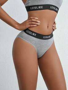 Ocili Tóm tắt băng chữ eo giữa màu xám mượt mà và thoải mái - Màu Xám nhạt - Xem 3