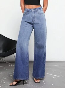 Maija 高腰闊腿牛仔褲工作服