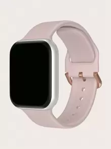 1入組女式男式粉色矽膠蘋果手錶錶帶45/49/38/40/41/42/44mm，與蘋果手錶Ultra/SE/9/8/7/6/5/4/3/2/1蘋果手錶皮帶兼容 - 粉色 - 查看 1