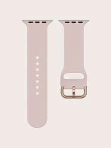 1入組女式男式粉色矽膠蘋果手錶錶帶45/49/38/40/41/42/44mm，與蘋果手錶Ultra/SE/9/8/7/6/5/4/3/2/1蘋果手錶皮帶兼容 - 粉色 - 查看 3