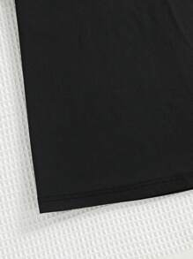 青少年女孩卡通和字母圖案連帽洋裝