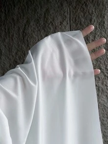 SHEIN Clasi 大碼褶邊鎖眼領蝴蝶袖襯衫 - 白色 - 查看 6