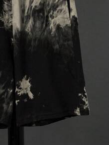 SHEIN 男孩紮染連帽T恤和短褲無項鏈 - 彩色 - 查看 3