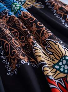 Breezaya Plus Floral Print Criss Cross Back Cami Dress - Multicolor - View 3