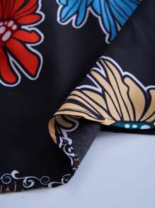 Breezaya Plus Floral Print Criss Cross Back Cami Dress - Multicolor - View 5