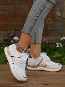 女士輕便和舒服春夏低胸繫帶休閒鞋,彩色女士舞蹈運動鞋 - 彩色 - 查看 1