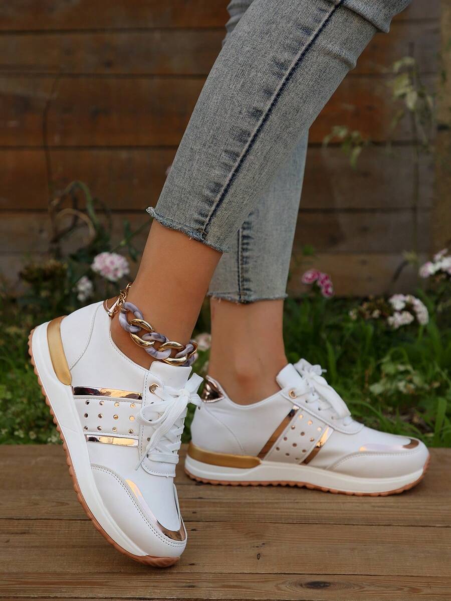 女士輕便和舒服春夏低胸繫帶休閒鞋,彩色女士舞蹈運動鞋 - 彩色 - 查看 1