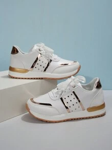 女士輕便和舒服春夏低胸繫帶休閒鞋,彩色女士舞蹈運動鞋 - 彩色 - 查看 2