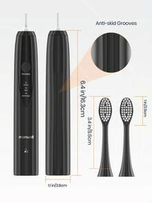 Mornwell Electric Toothbrush, 1Pc Black Abs Electric Toothbrush With 8Pcs Brush Head Whitening Toothbrush Teeth Cleaning Kit For Tooth Care - Black - View 6