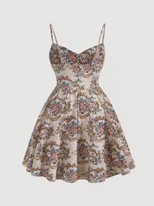 SHEIN MOD Plus Floral Print Cami Dress - Multicolor - View 2