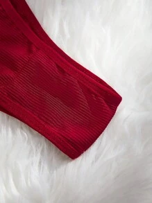 MidnightGlam Women's Fantasy Gorgeous Plain Multicolor Thong Panties With Bow Detail And Slight Stretch Fabric, Lingerie For Women,Sexy,Valentine's Day,Wedding - Multicolor - View 4