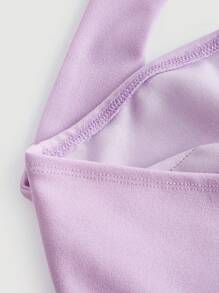 Firerie Rygglös Delad Enkel Enkel Klänning - Lila - Visa 4