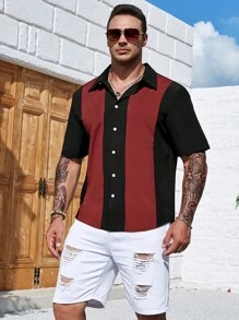Manfinity Homme Đàn ông cộng Khối màu Áo sơ mi - Nhiều màu - Xem 5