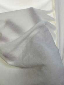 Solid Asymmetrical Neck Ruched Tee - White - View 8