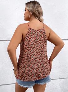 SHEIN Clasi Plus Ditsy Floral Print Cami Top - Multicolor - View 2