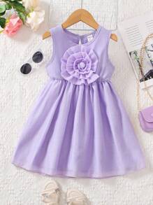 Đầm bé gái - Màu tím - Xem 1