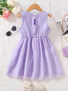 Đầm bé gái - Màu tím - Xem 2