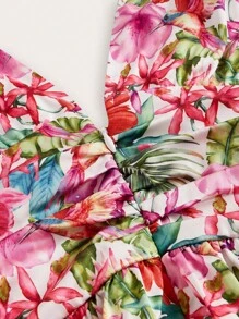 Patishop Art 印花肩上打結連衣裙 - 彩色 - 查看 3