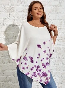 EMERY ROSE Hơn In hoa tay cánh Áo sơ mi - Nhiều màu - Xem 3