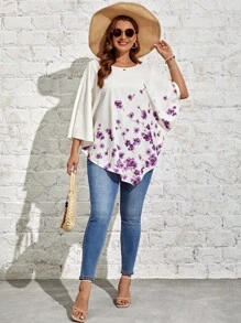 EMERY ROSE Hơn In hoa tay cánh Áo sơ mi - Nhiều màu - Xem 4