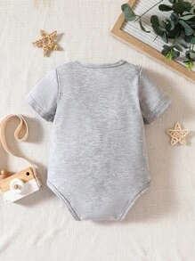 Baby Jungen Bodysuit mit Gesten und Buchstabengrafik