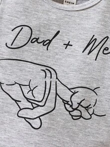 Baby Jungen Bodysuit mit Gesten und Buchstabengrafik
