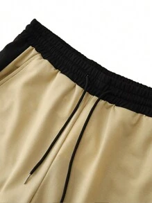 Aesthetic Post 男士字母拼接細節對比側面縫合束腰寬鬆短褲 - 彩色 - 查看 5