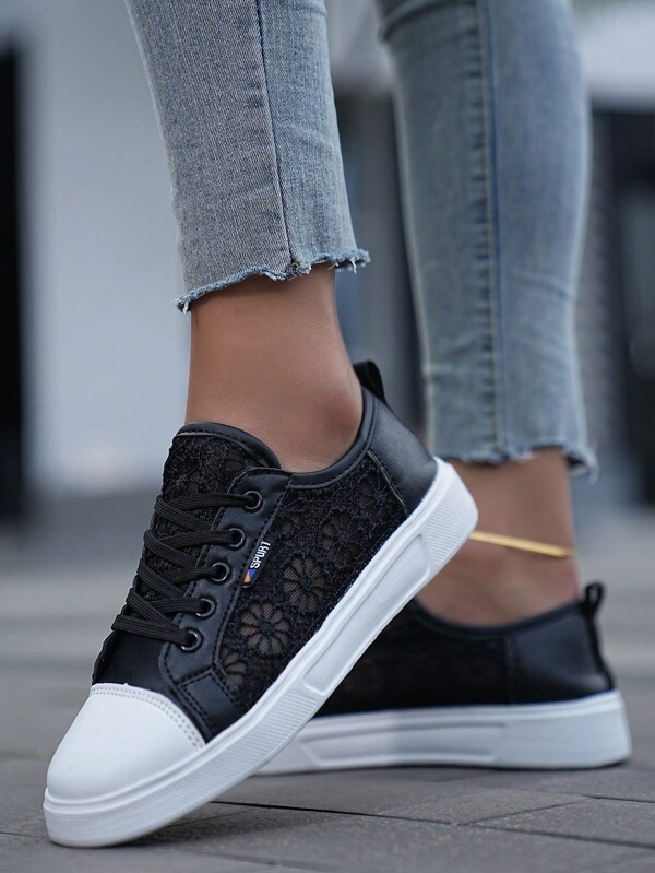 Scarpe da ginnastica/scarpe stringate bicolore da donna SHEIN ITALIA