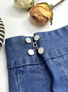 DAZY 1 Nút Hợp Kim Sắt, Thiết Kế Hình Học Hiện Đại Tự Làm Nút May - Bạc - Xem 1