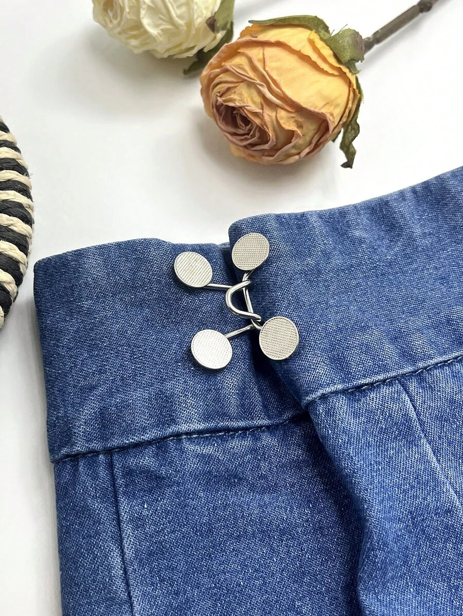 DAZY 1 Nút Hợp Kim Sắt, Thiết Kế Hình Học Hiện Đại Tự Làm Nút May - Bạc - Xem 1