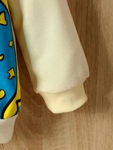 Bebis Pojke Tecknad & Text Grafik Sweatshirts - Aprikos - Visa 7